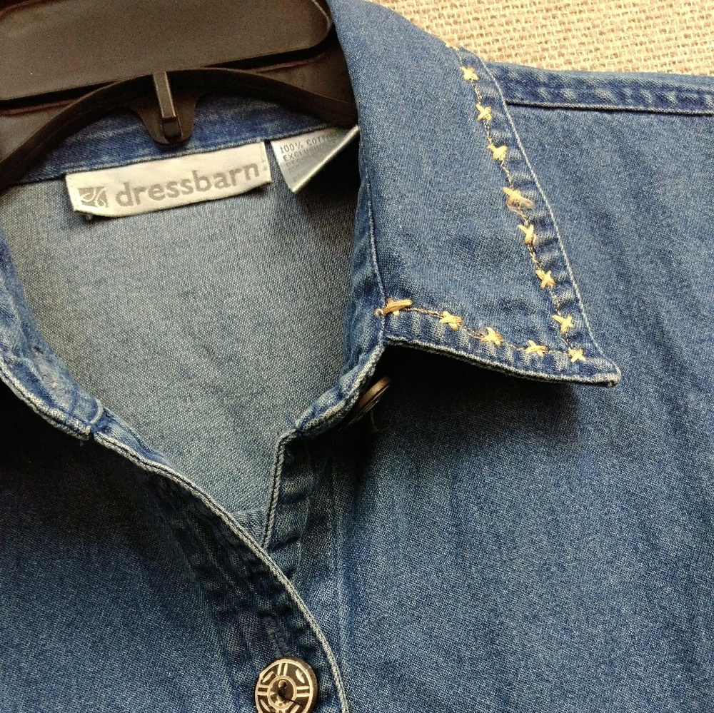 Dressbarn Denim Shirt - Picture 5 of 6